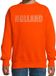 Bellatio Decorations Glitter Holland sweater oranje met steentjes/rhinestones voor kinderen - Oranje fan shirts - Holland / Nederland supporter - EK/ WK trui / outfit 106/116 (5-6 jaar)
