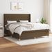 Maison Exclusive - Lit boxspring avec matelas, brun foncé, 160x200 cm, rembourré