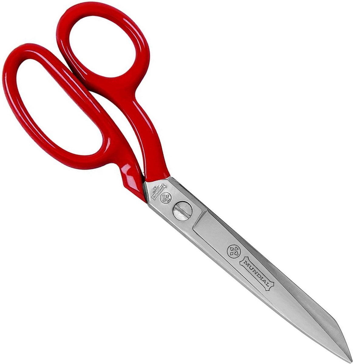 Mundial Coupeuseschaar / Stofschaar - RVS - Lengte 21 cm. - 271-8SR - Serra Sharp - Rood Gelakt - Linkshandig