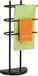 Relaxdays Vrijstaand handdoekrek 3 stangen metaal modern 83 x 39 x 18 cm - zwart