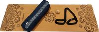 Samarali Marineblauwe Yin Yoga Set Sun - Kurk Mat, Bolster & Massagebal
