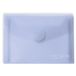 Grafoplás Verpakking met 5 enveloppen van kunststof, A6, klittenbandsluiting, lichtblauw, multiline, 16 x 12 cm, doorschijnend gestreept polypropyleen, perfect voor kleine documenten