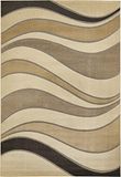 Luxor Living Castell, geweven tapijt in modern design met achterkant van jute bruin golf, 60 x 110 cm