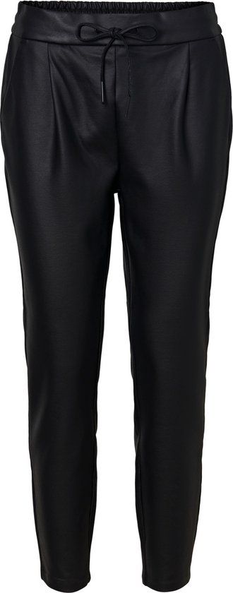 VERO MODA VMEVA MR LOOSE STRING COATED PNT GA NOOS Women's Trousers - Black - Size XS