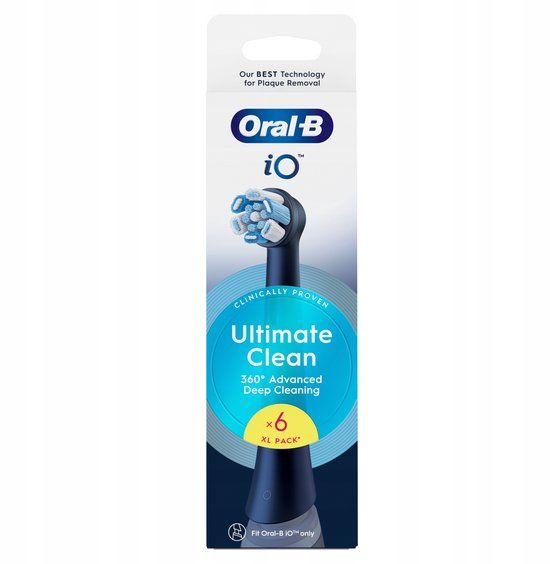 Oral-B iO Ultimate Clean Zwarte Opzetborstels - 6 st