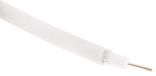 RS PRO SDI-coaxkabel, installatiekabel RG6 75 Ω, 100 m, buitendiameter 6,5 mm, wit, rol van 100 meter