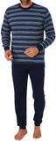 Normann Heren pyjama in badstof met manchetten in een stijlvolle blokstreep-look - ook in oversize