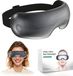 Aspria Appareil de massage oculaire avec double thérapie chaud/froid, vibration, massage par compression d'air, musique Bluetooth, pour les yeux abîmés/secs, masque oculaire pour femmes hommes amis famille