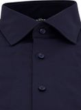 Hugo Boss Slim Fit Overhemd Lange Mouw Katoen Elastaan Donkerblauw