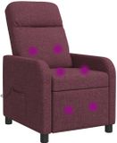 vidaXL Relaxstoel Paars Stof