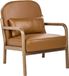 Beliani SELDE Fauteuil Leer Goudbruin