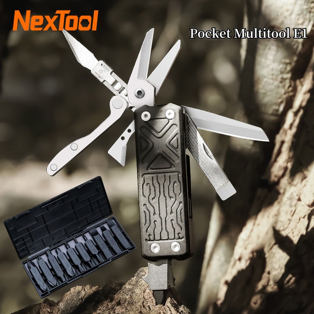 NexTool Pocket Multitool E1 10-in-1 - Zakmes - Schaar - Tang - Zaag - Outdoor - EDC