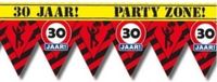 Partydeco Sp. Z O. O. 30 jaar party tape/markeerlint waarschuwing 12 meter