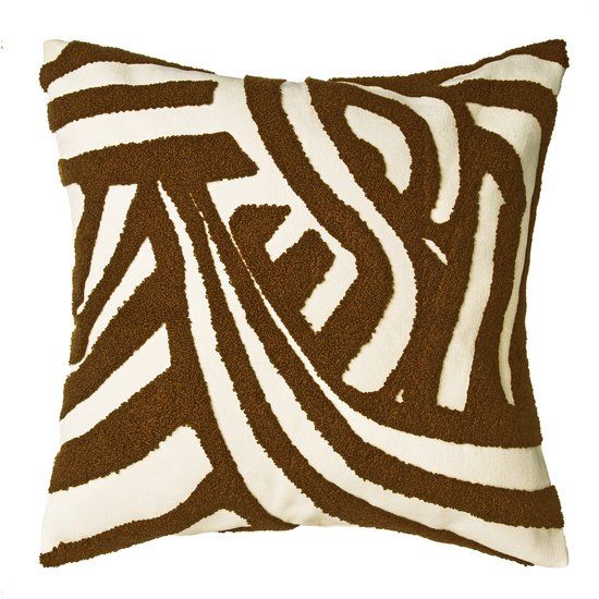 QUVIO Zebra Kussenhoes – Sierkussenhoes – Kussenhoezen - Kussenhoes zebra - Abstract patroon - 45x45 cm - Bruin - Wit