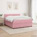 vidaXL Boxspringbed met matras Roze 180 x 200 cm Fluweel
