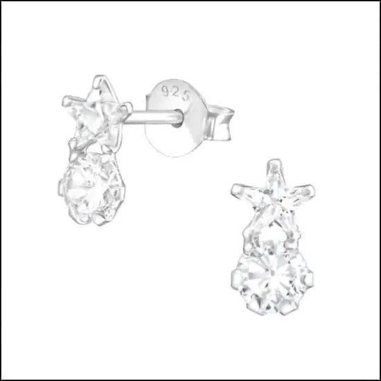 Aramat Jewels Zilveren Oorstekers Ster Zirkonia 925 Zilver - Kinderen