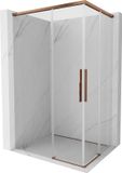 Mexen Rox Duo cabine de douche porte coulissante 120 x 80 cm, transparent, or rose gold