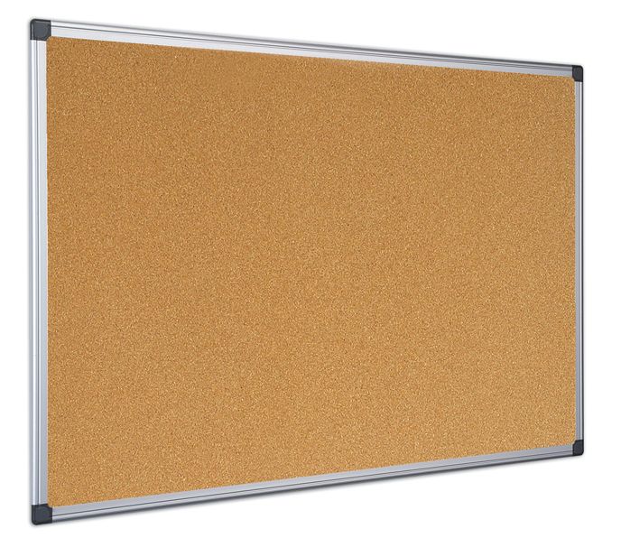 Bi-Office Maya Cork Bulletin Board - 90 x 60 cm - Brown