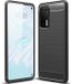Techsuit Carbon Silicone Back Cover hoesje pour Huawei P40 Pro - Noir