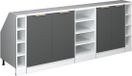 Vicco Rion Kastenset voor schuine wand – 210 cm Set van 5 kastrompen 60 cm diepte Antraciet-goud