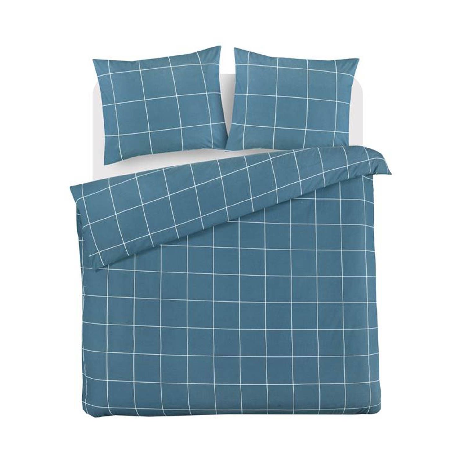 Day Dream Hogan Dekbedovertrek Lits-jumeaux 240x200/220 cm + 2 kussenslopen 60x70 cm - Petrol