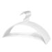 Zoe Deco 10 stuks antislip geen schouderstoten kledinghangers met gripvaste coating, stalen trui-hangers, slipverminderende shirthangers, slanke en slanke afgeronde hangers, wit