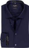 OLYMP No. 6 Six super slim fit overhemd - structuur - nachtblauw - Strijkvriendelijk - Boordmaat: 39