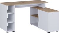 Vicco Rudy Hoekbureau – 135 x 110 cm met planken Wit/Kunstnijverheid