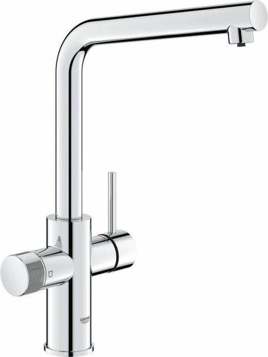 GROHE Blue Pure Minta 30600000 wastafelkraan met filterfunctie (L-uitloop, montagesysteem, draaibare uitloop), chroom