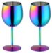 Set de 2 verres à vin en acier inoxydable pour diverses boissons