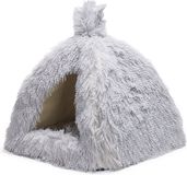 Beeztees Kitten Cave Cosmo - Kattenmand - Pluche - Grijs - 40x40x40 cm
