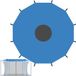 Merkloos Trampoline springmat - Springmatten - Trampoline Schaduwdoek, 8-ribben 306cm Zonnescherm, UV-bestendig & Waterdicht, Trampoline Accessoire