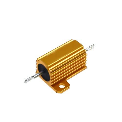 Reland Sun 2 stks 10W Aluminium Power Metalen Shell Case Draadgewikkelde Weerstand 0.1~10K 0.5 1 2 3 5 6 8 10 20 100 150 200 300 500 1K 5K 10K ohm (0.22R)