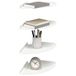 vidaXL Hoek Plank 4 st Wit 24 x 24 x 2 cm