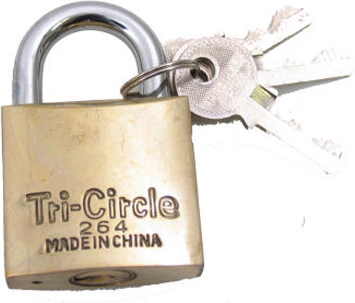 Tri-Circle Hangslot 40mm - Goud