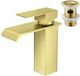 Omgoods - Luxe Cascade Robinet pour Salle de Bain avec Vidage - Or Mat