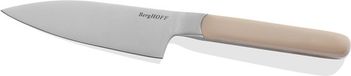 BergHOFF Home Elements Santokumes 11,5 cm – Japans Koksmes met Anti-Plak Lemmet voor Groenten, Vis & Vlees – Vlijmscherp RVS, Ergonomisch Handvat & Vaatwasbestendig Mes – Sand