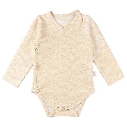 Yumi Baby Yumi Baby romper met overslag Waves Hazelnut