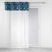 douceur d'intérieur Gordijn met ogen, 140 x 240 cm, blauw, gezandstraald gordijn met top velours imp ornament, lichtbruin