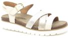 Mephisto THINA - Sandale plate femme - Cuir - Blanc cassé - Taille 42 - Largeur G