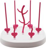 Merkloos / Sans marque Babyfles Droogrek - Roze en Wit - 24 x 19 cm