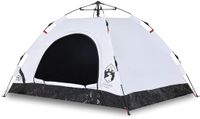 vidaXL Tent - 3-persoons - Snelontgrendeling - Verduisterend - Polyester - Wit