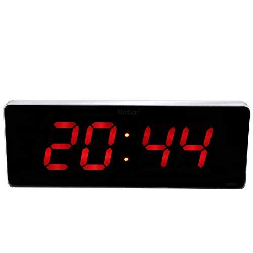 Fdit Kalenderklok, 14 \"Extra groot display LED Digitaal bureau Alarm Dagklok Temperatuur Wandklokken(36*13*3cm-Uur + minuut kalender)