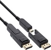 InLine® DisplayPort 1.4 AOC-kabel, 8K4K, DisplayPort-stekker afneembaar, 20 m