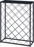 en.casa Wijnrek Taivassalo voor 25 flessen 71,5x53x20 cm zwart mat