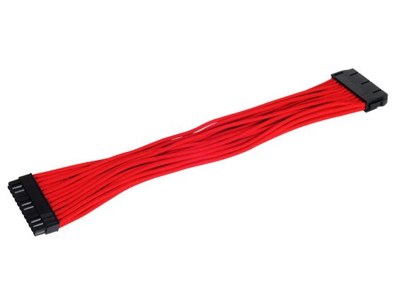 Silverstone SST-PP07-MBR - 24-Pin naar 24-Pin - 0.3m - Rood