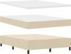 vidaXL Boxspringbed met hoofdeinde Crème 160 x 200 cm Stof
