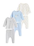 Next - Jongens - 6-delige babyset van top en legging - Blauw