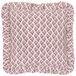 furn. Lulah Blok Bedrukte Ruche Polyester Gevuld Kussen - Linnen/Rood - 45x45cm