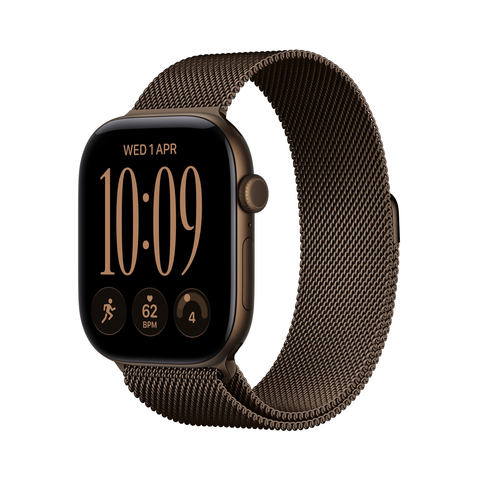Apple Watch Series 12 GPs + Cellular 42mm - Aluminium Case Dark Bronze Milanese Loop Smartwatch